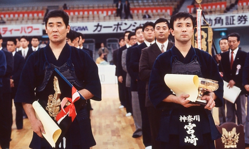 1990年 全日本選手権大会表彰の様子