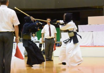 女子決勝、淑徳巣鴨中×中村学園女子中【大将】梅澤×松永|梅澤がひきメンを先取(写真)。この時点で優勝を決めた